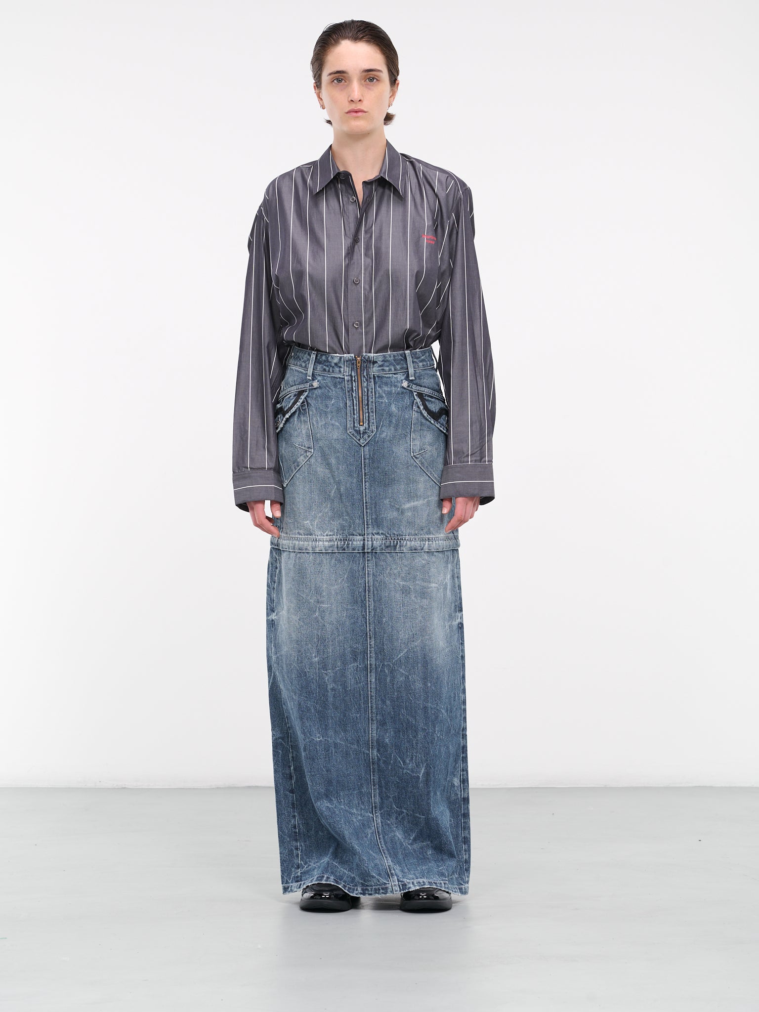 Honey Belle - High Waisted Denim Skirt with Back Zipper in Denim – Shop  Hearts